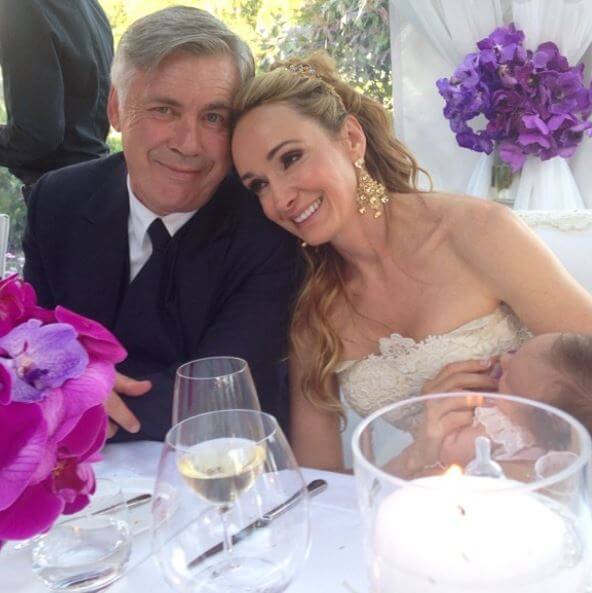 Wedding picture of Mariann Barrena McClay and Carlo Ancelotti.